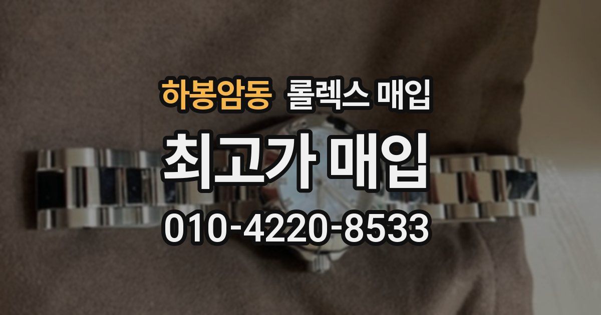 하봉암동 롤렉스 매입