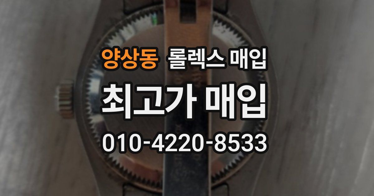 양상동 롤렉스 매입
