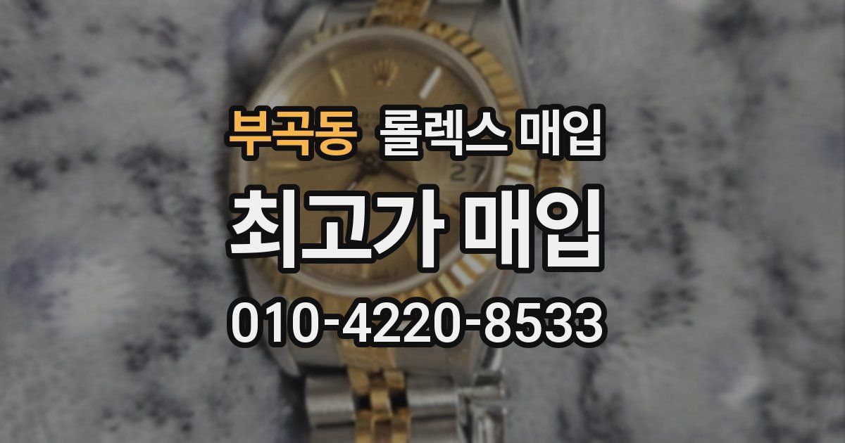 부곡동 롤렉스 매입