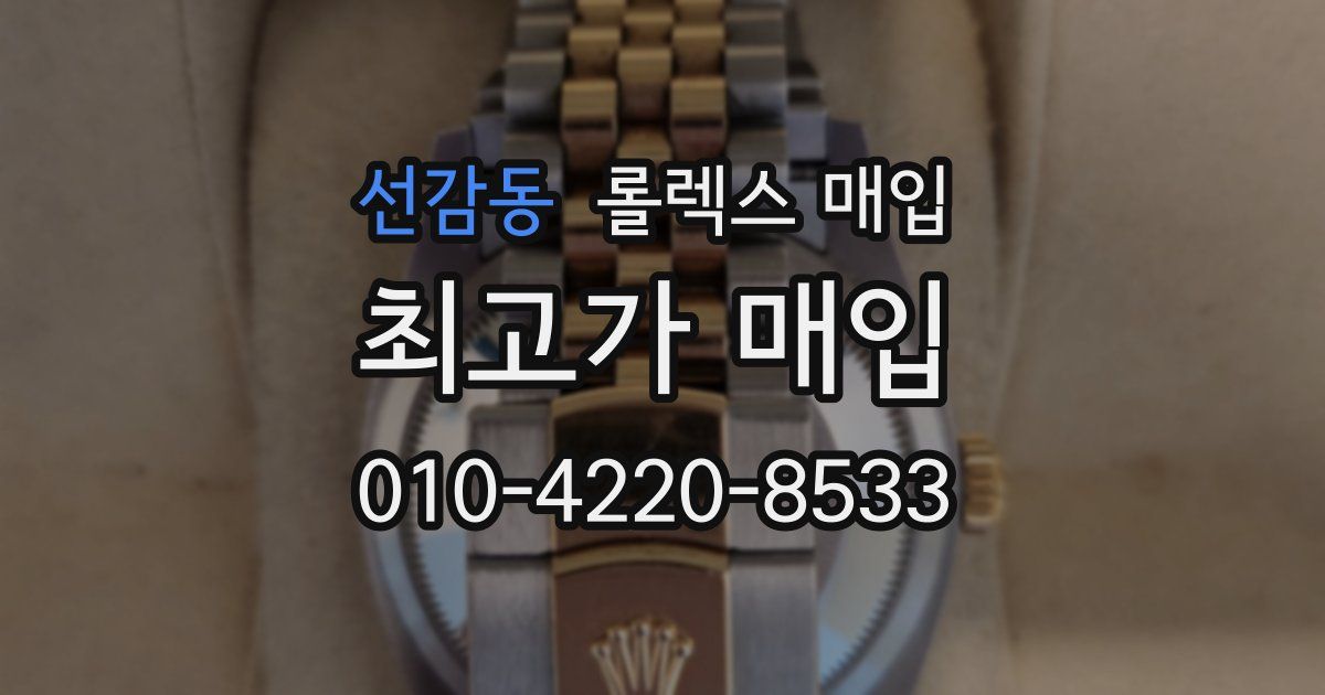 선감동 롤렉스 매입
