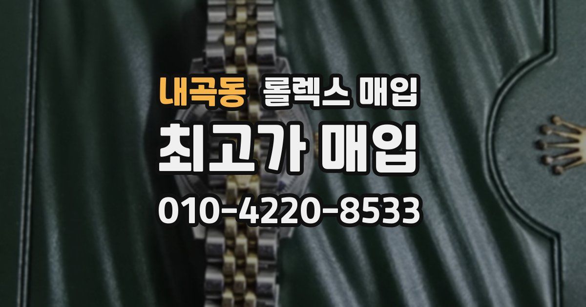 내곡동 롤렉스 매입