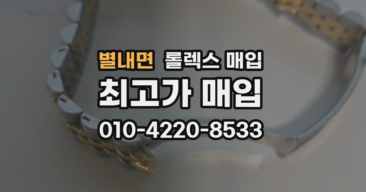 별내면 롤렉스 매입