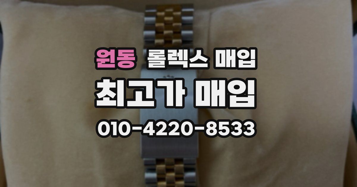 원동 롤렉스 매입