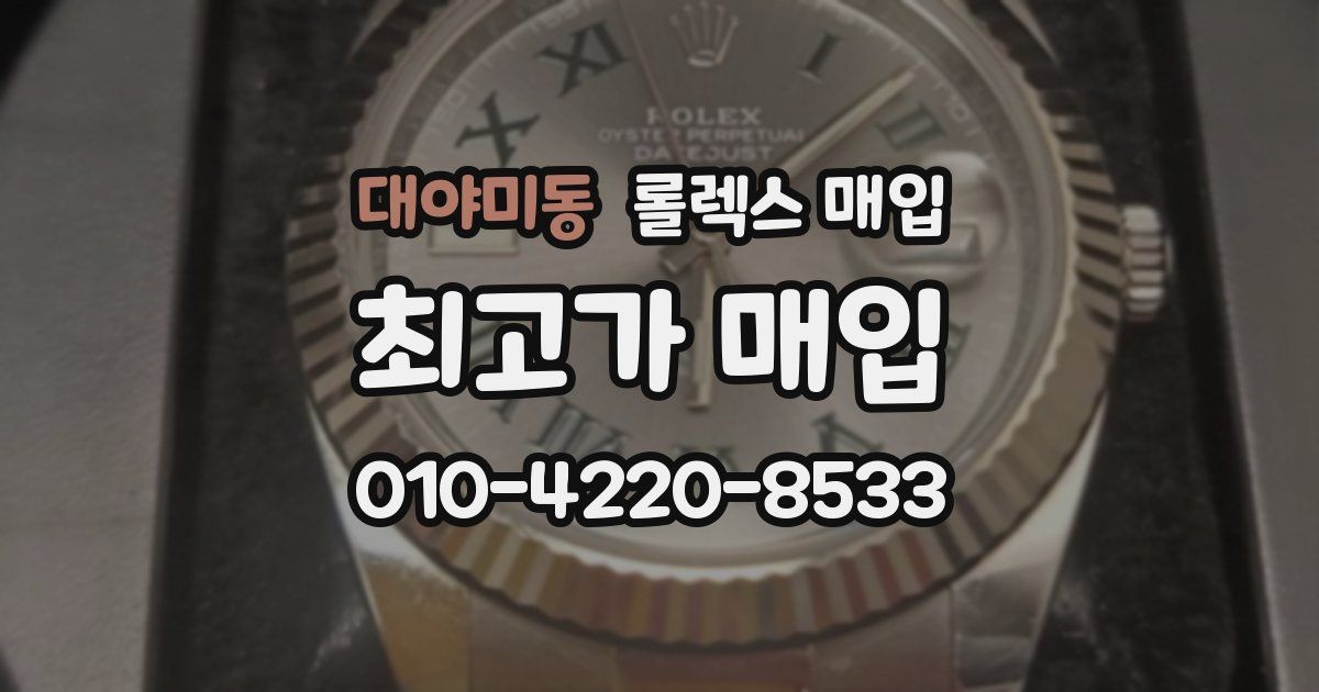 대야미동 롤렉스 매입