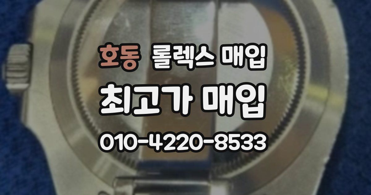 호동 롤렉스 매입