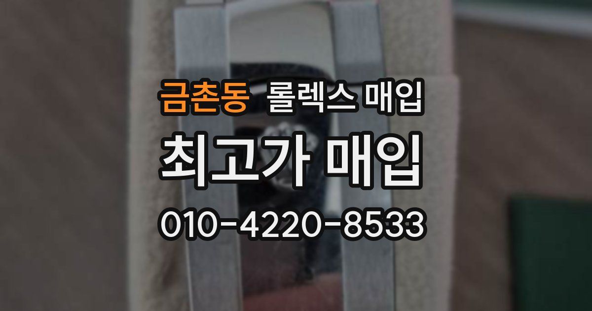 금촌동 롤렉스 매입