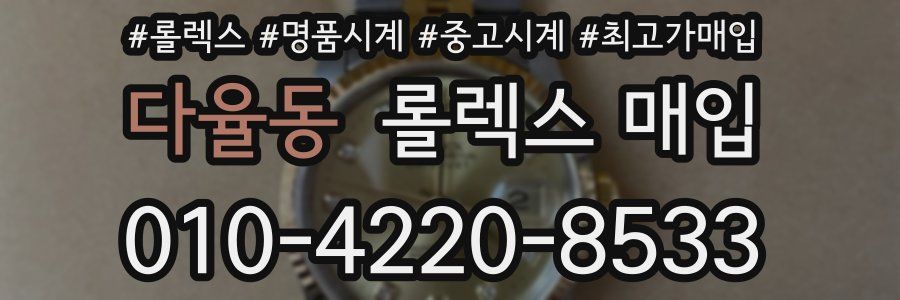 다율동 롤렉스 매입