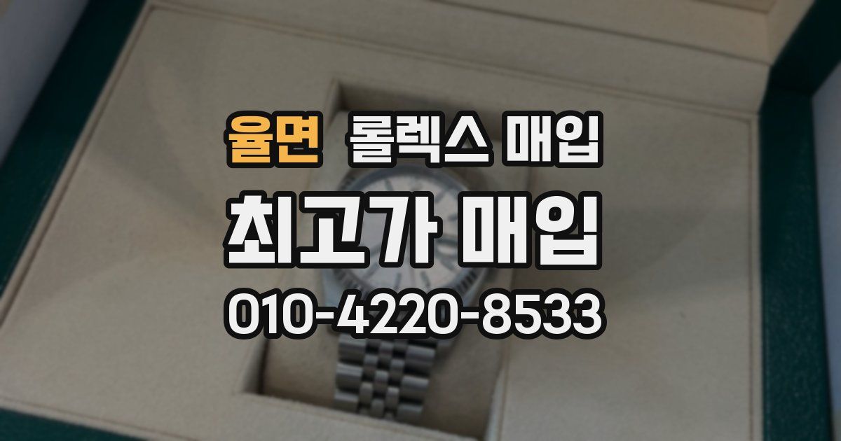 율면 롤렉스 매입