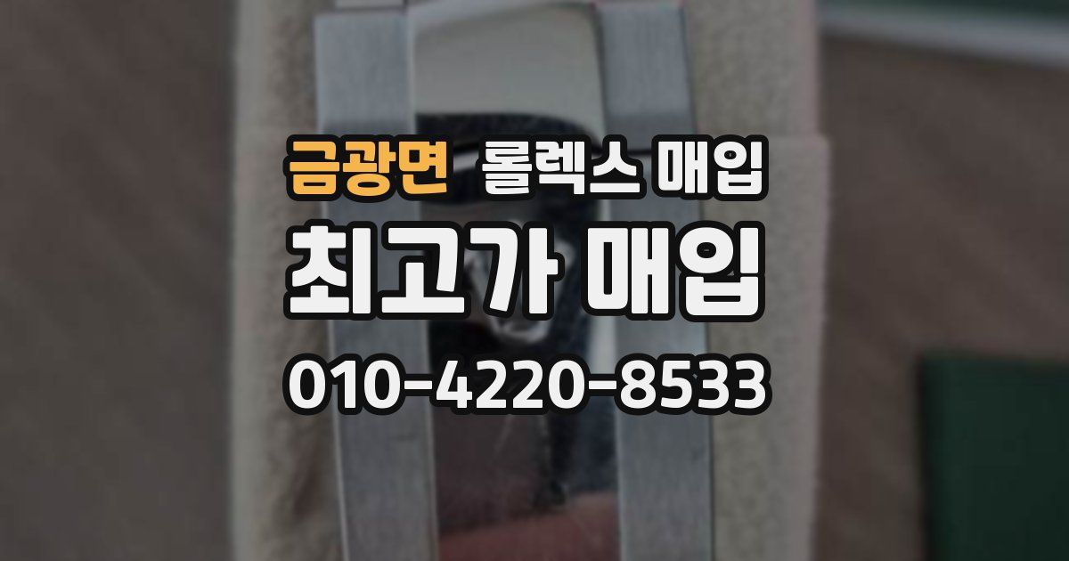 금광면 롤렉스 매입