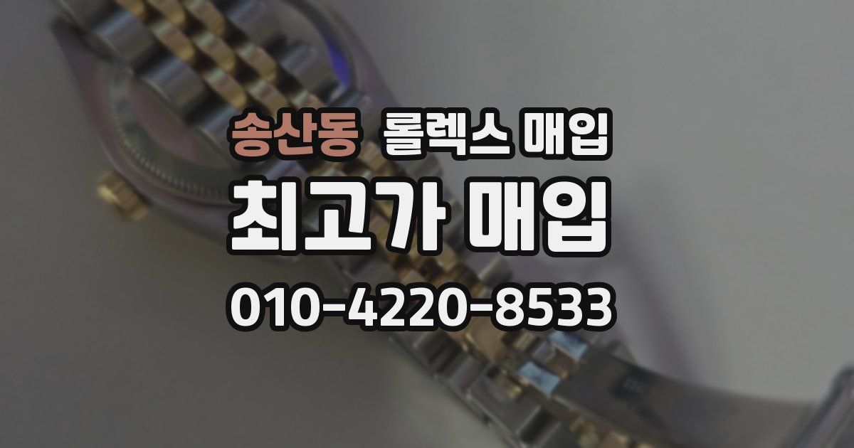 송산동 롤렉스 매입
