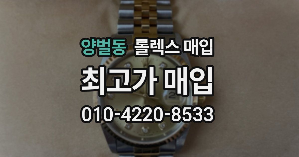 양벌동 롤렉스 매입