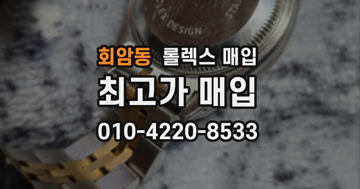 회암동 롤렉스 매입