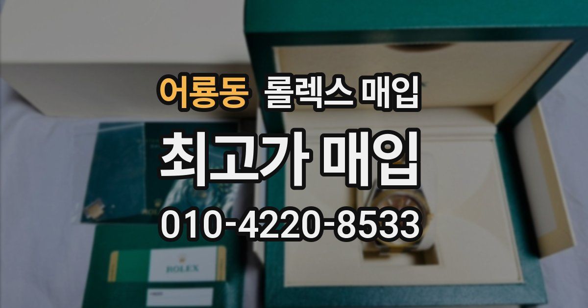 어룡동 롤렉스 매입