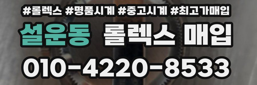 설운동 롤렉스 매입
