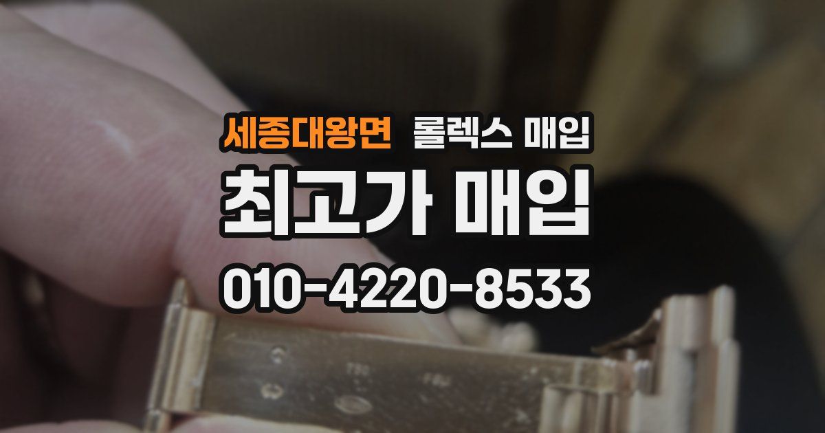 세종대왕면 롤렉스 매입