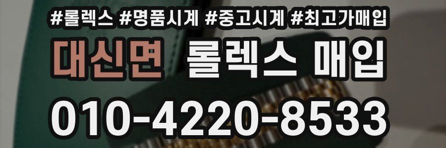 대신면 롤렉스 매입