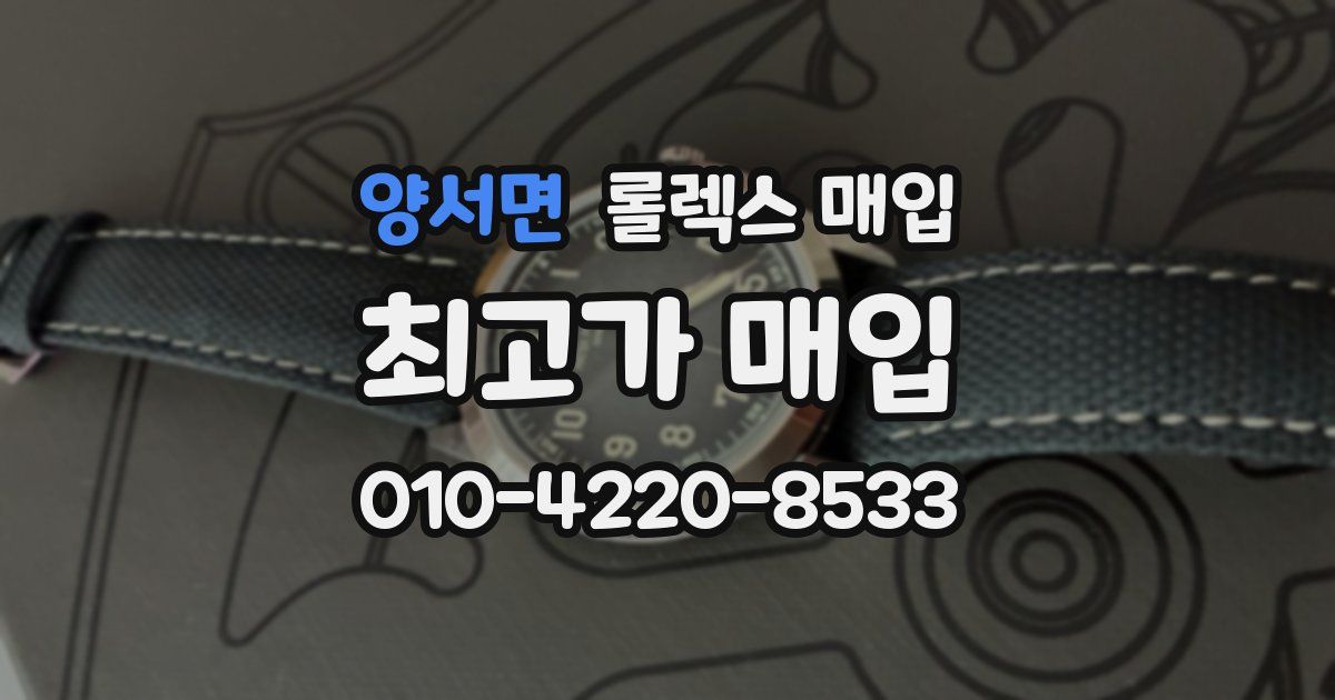 양서면 롤렉스 매입