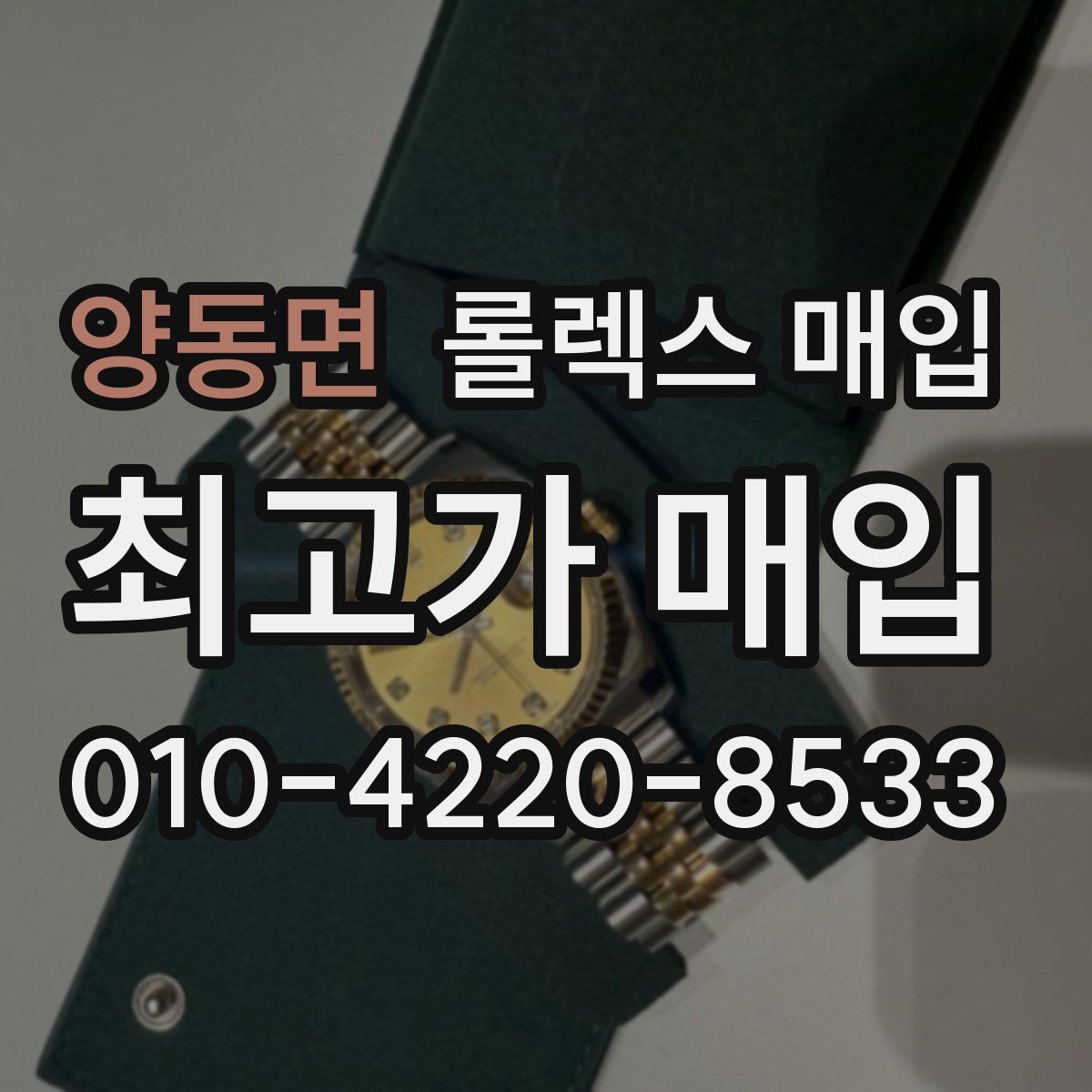양동면 롤렉스 매입