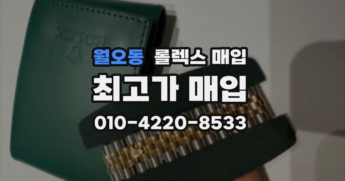 월오동 롤렉스 매입
