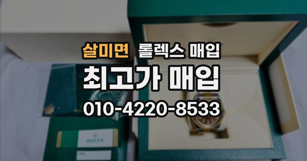 살미면 롤렉스 매입