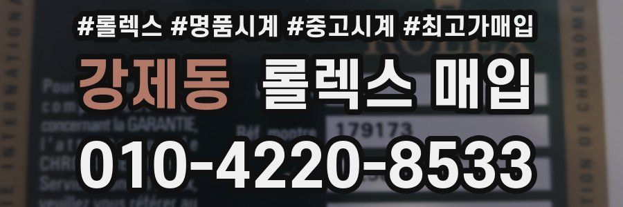 강제동 롤렉스 매입