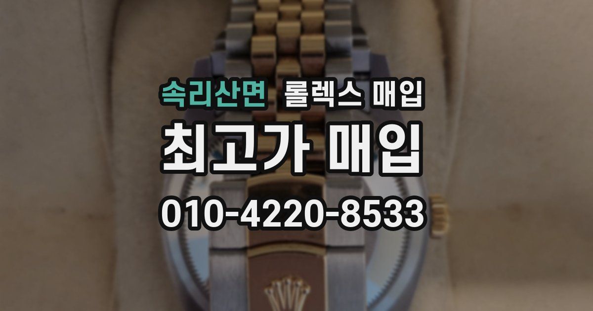 속리산면 롤렉스 매입