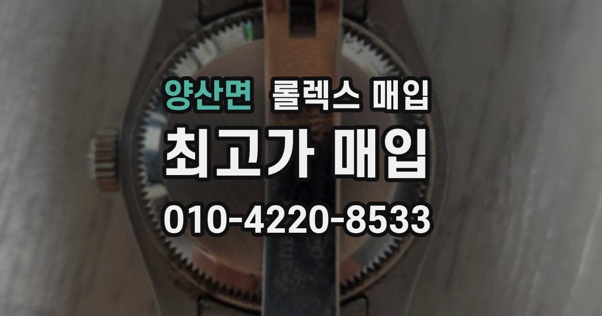 양산면 롤렉스 매입