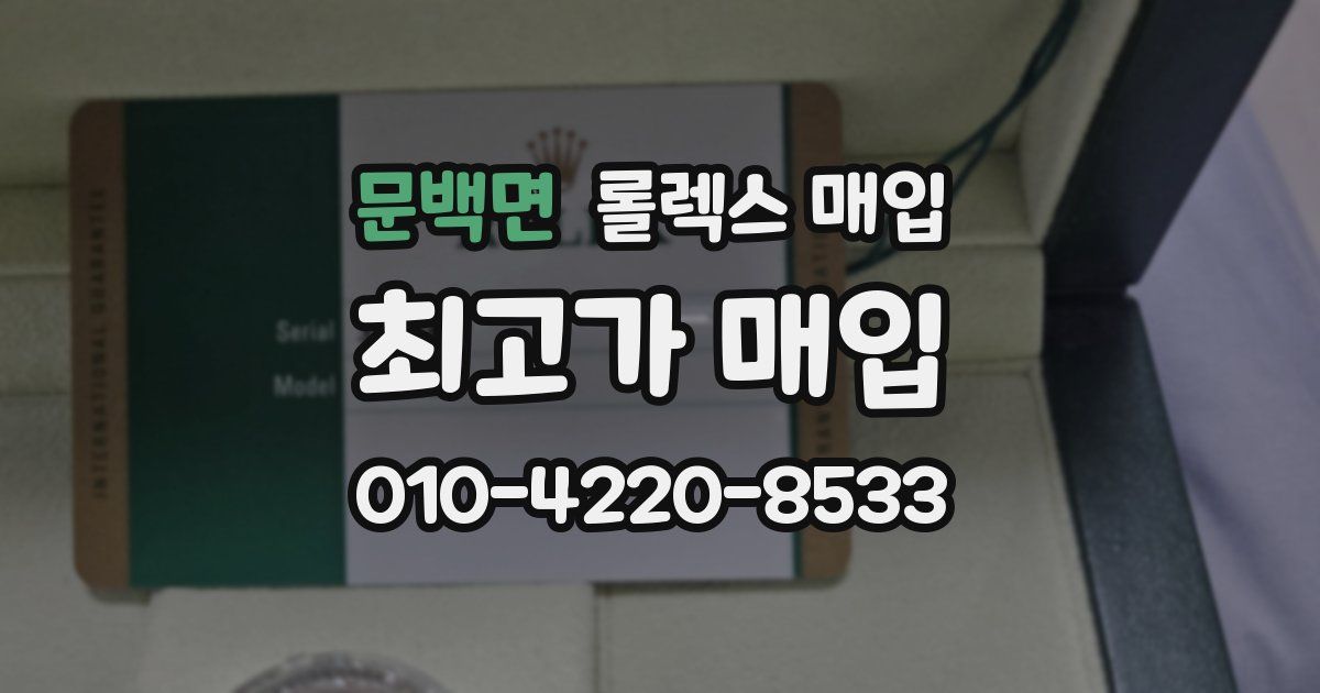 문백면 롤렉스 매입