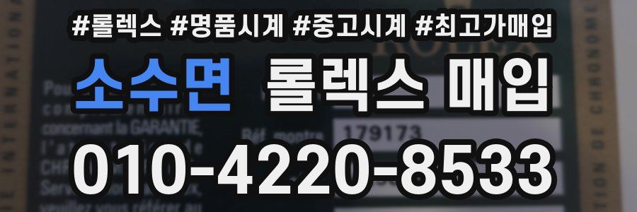 소수면 롤렉스 매입