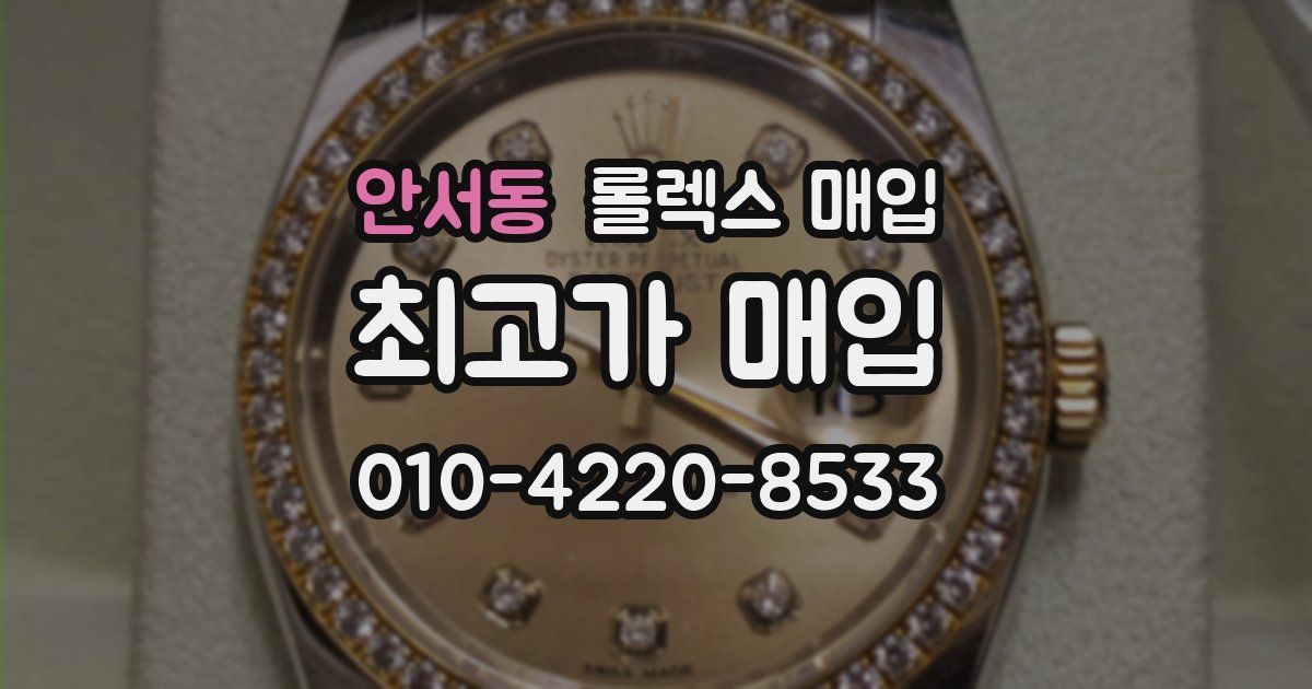 안서동 롤렉스 매입