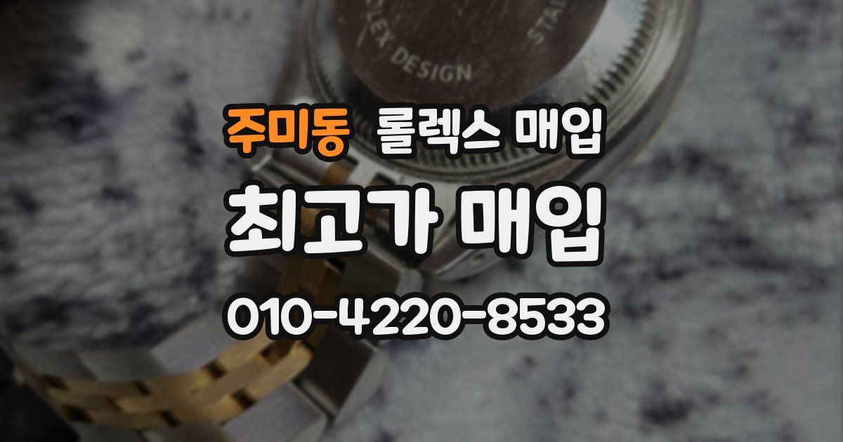 주미동 롤렉스 매입