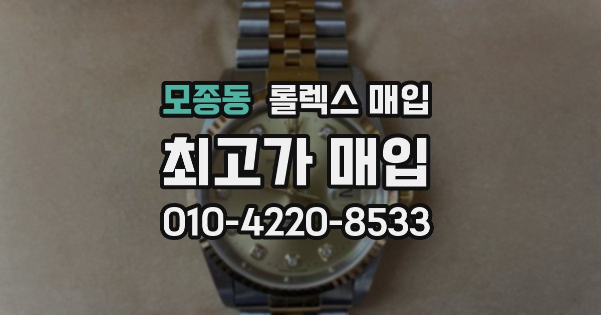 모종동 롤렉스 매입