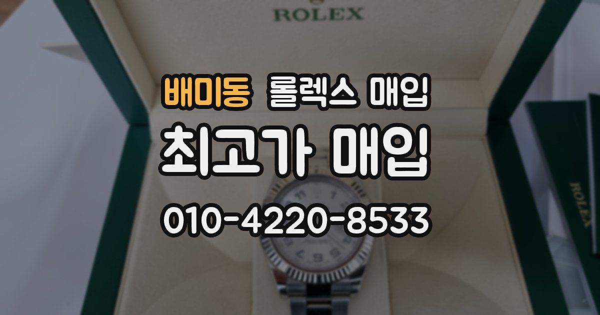 배미동 롤렉스 매입