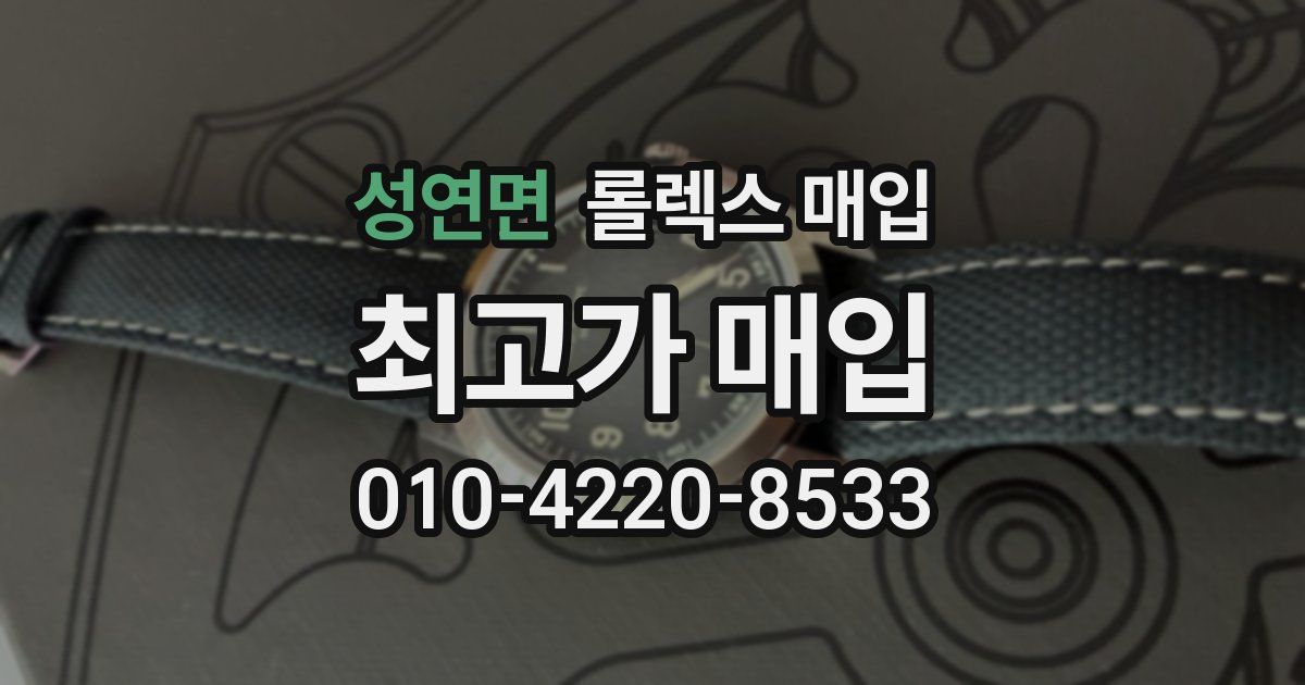 성연면 롤렉스 매입