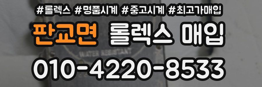 판교면 롤렉스 매입