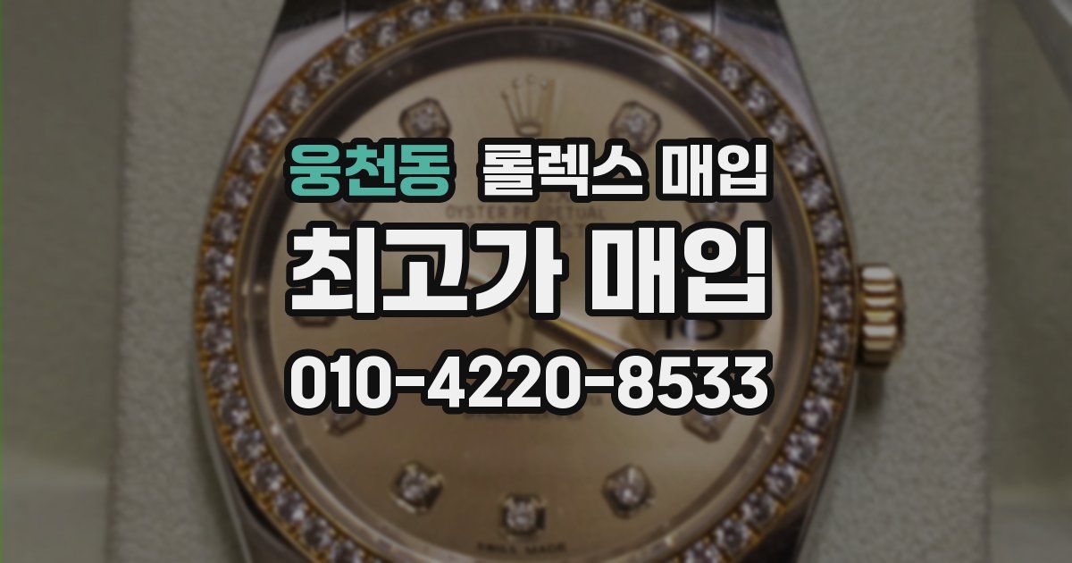 웅천동 롤렉스 매입