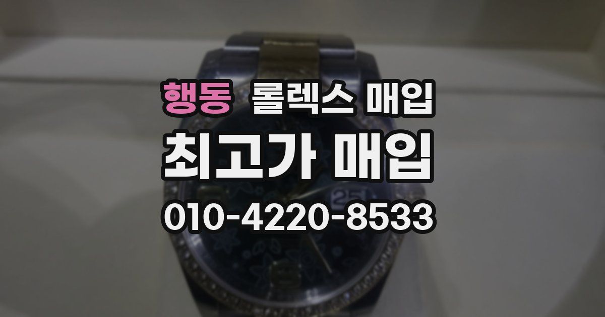 행동 롤렉스 매입
