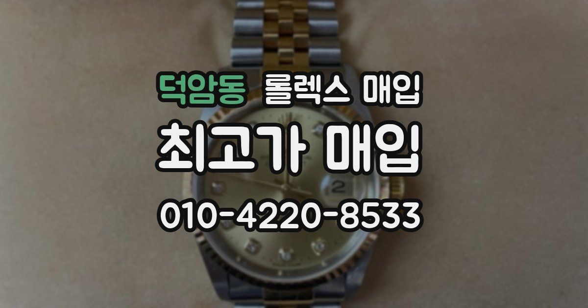 덕암동 롤렉스 매입