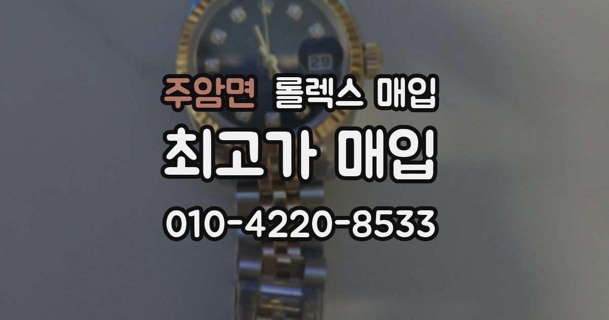 주암면 롤렉스 매입
