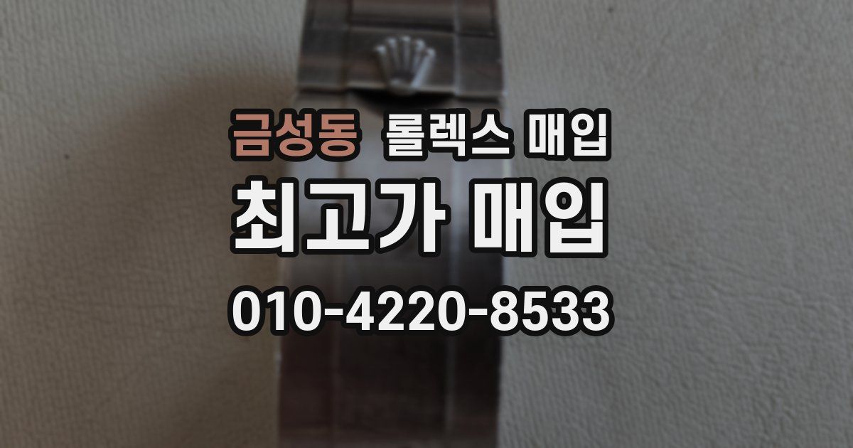 금성동 롤렉스 매입