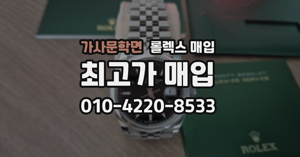 가사문학면 롤렉스 매입