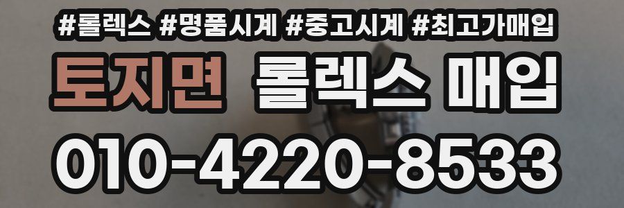 토지면 롤렉스 매입