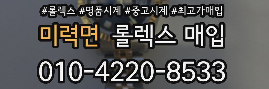 미력면 롤렉스 매입