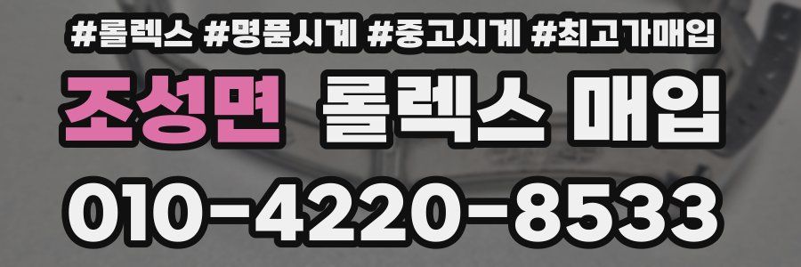 조성면 롤렉스 매입