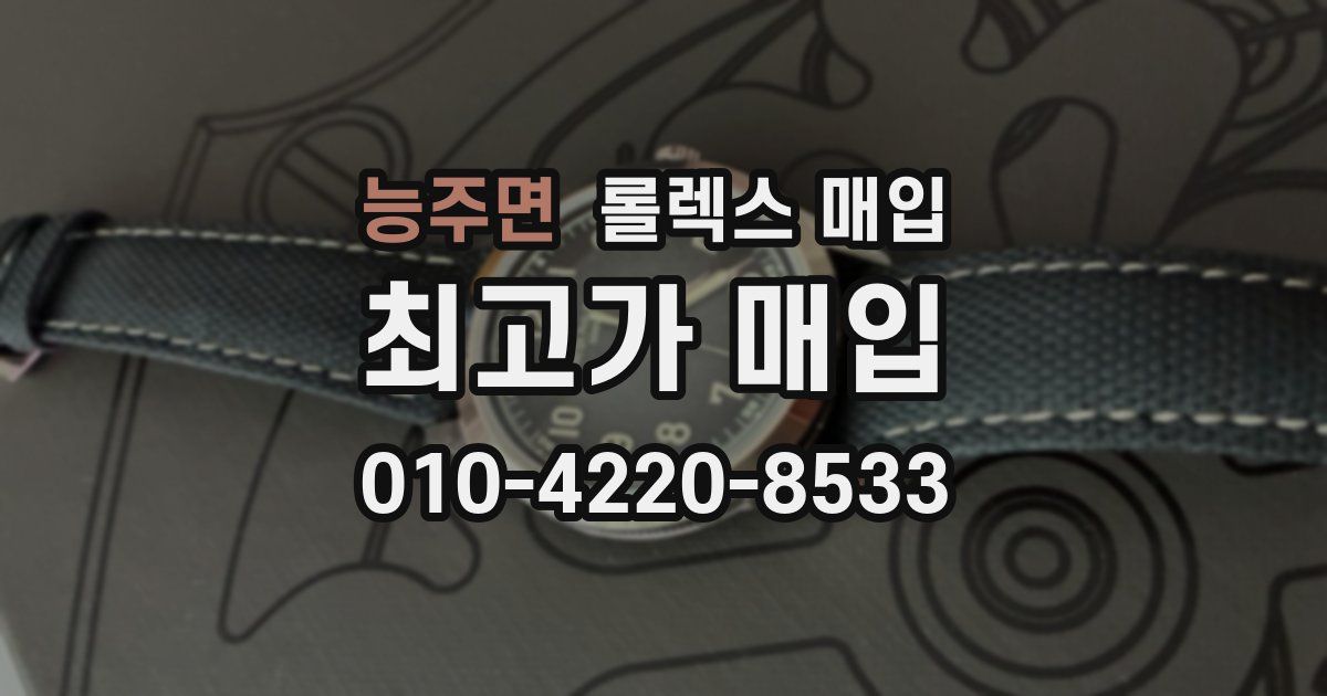 능주면 롤렉스 매입