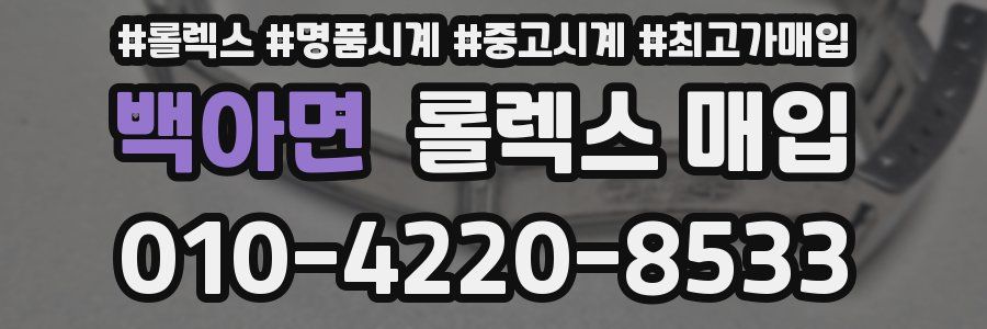 백아면 롤렉스 매입