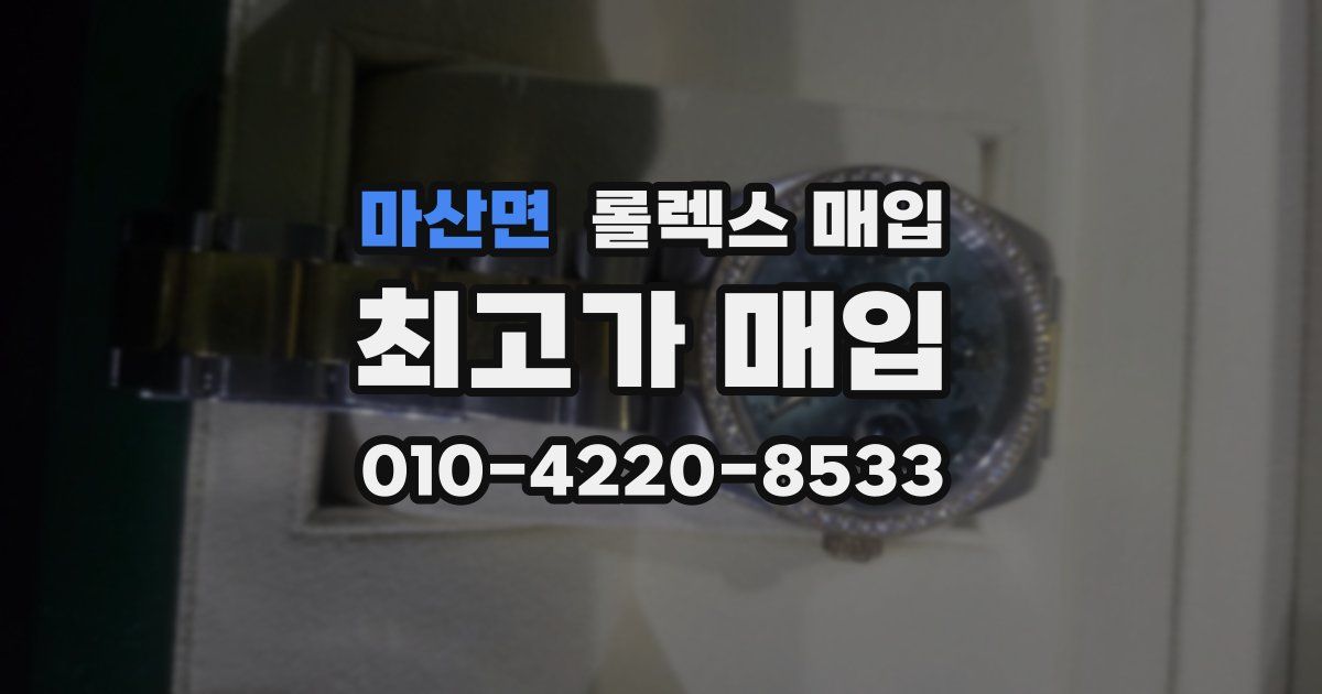 마산면 롤렉스 매입