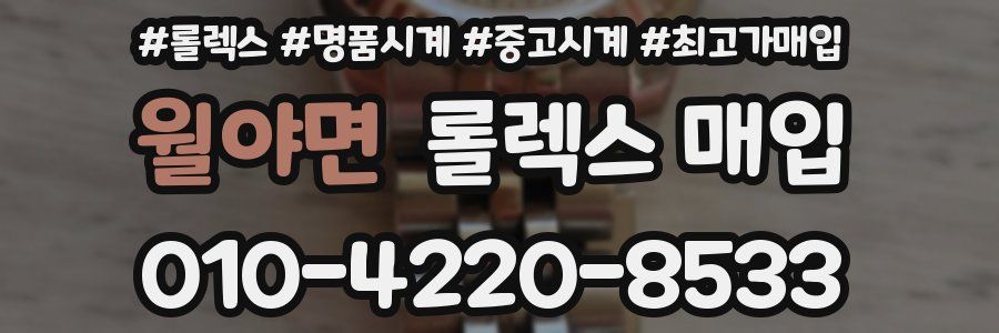 월야면 롤렉스 매입