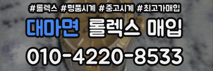 대마면 롤렉스 매입