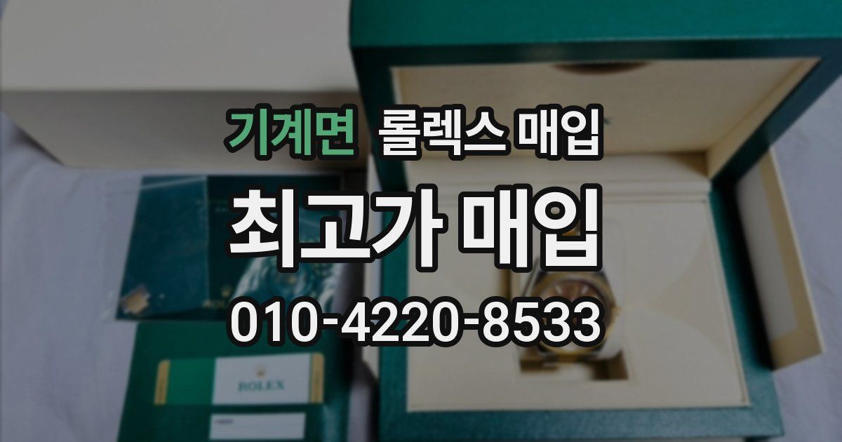 기계면 롤렉스 매입